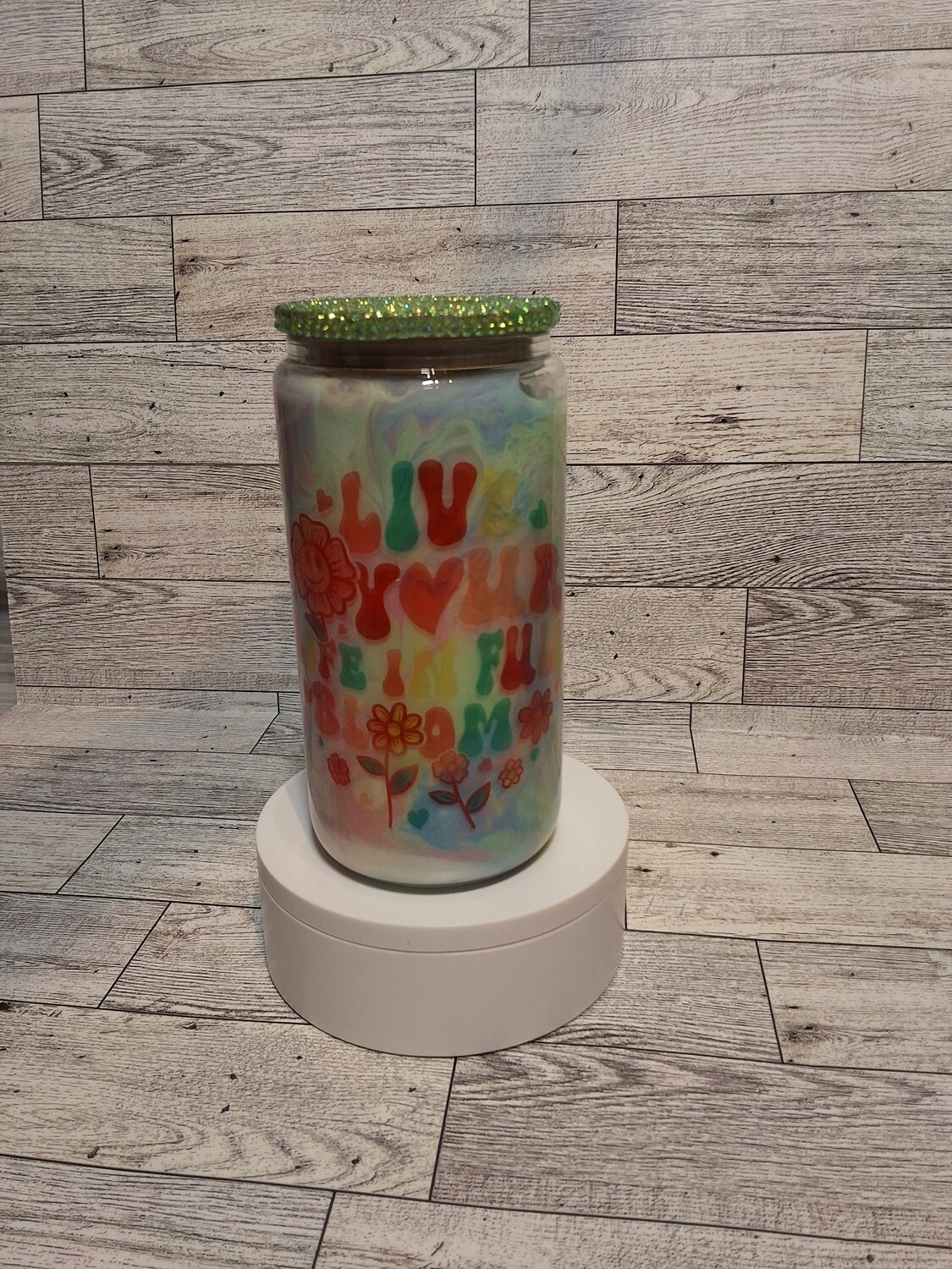 16oz Globe style Glass Can
