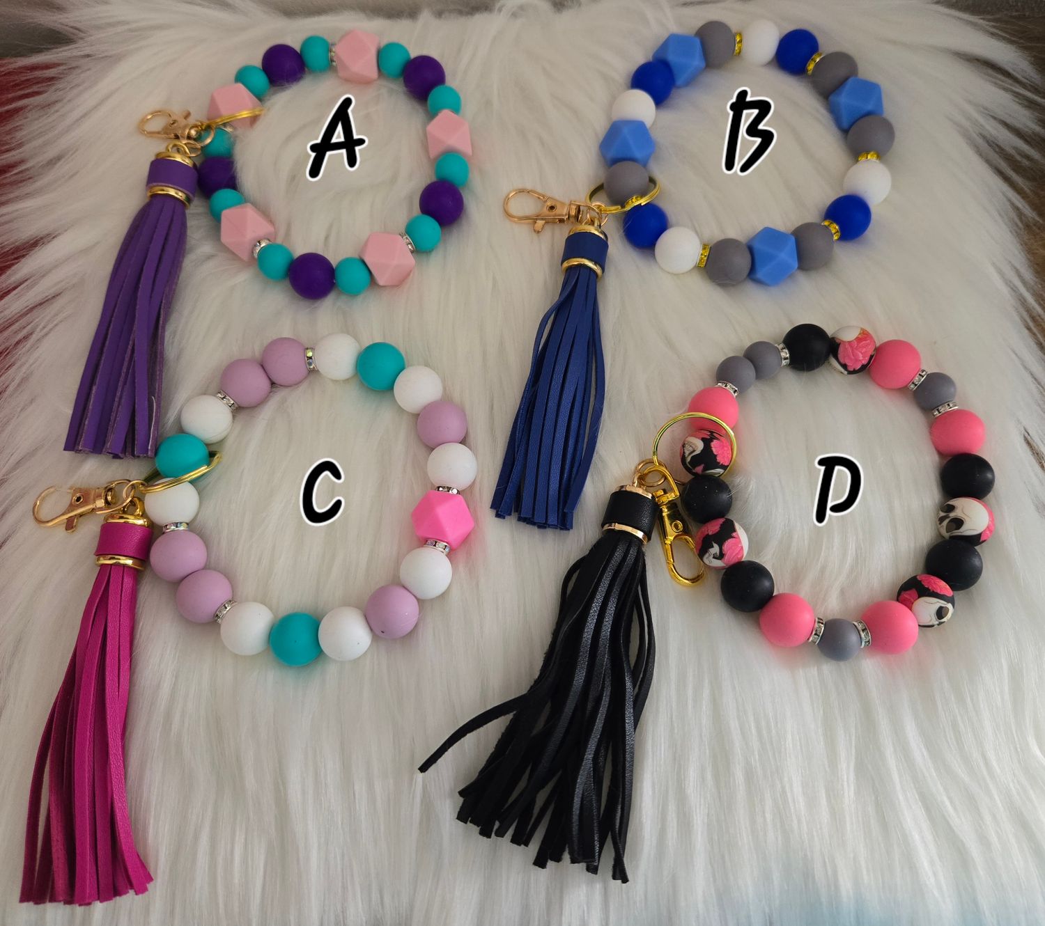 beaded wristlet