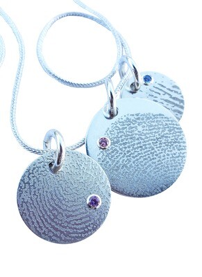 Forever with You Sterling Silver Medallion Charm Necklace. Forever with You Sterling Silver Medallion Charm Necklace.