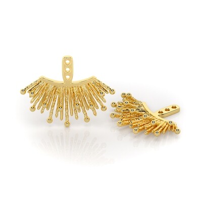 Solid gold Sunray Earring Jacket