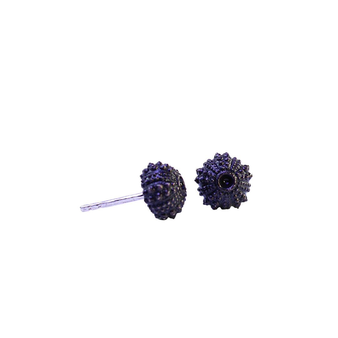 Urchin Stud Earrings (Oxidized)