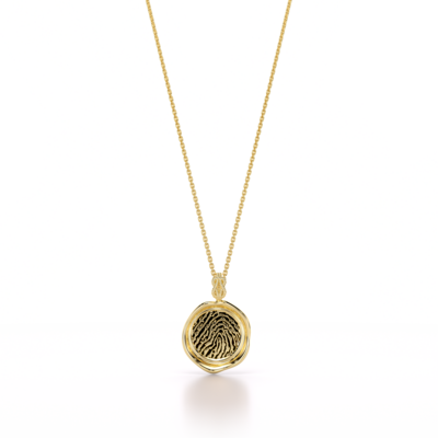 Forever-with-You Petite Round Gold Seal Necklace