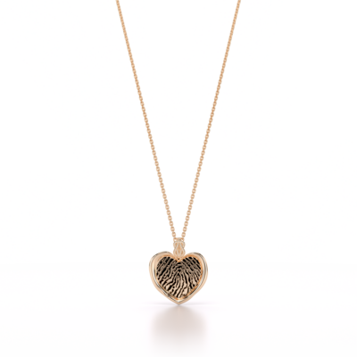 Forever-with-You Petite Rose Heart Gold Seal Necklace