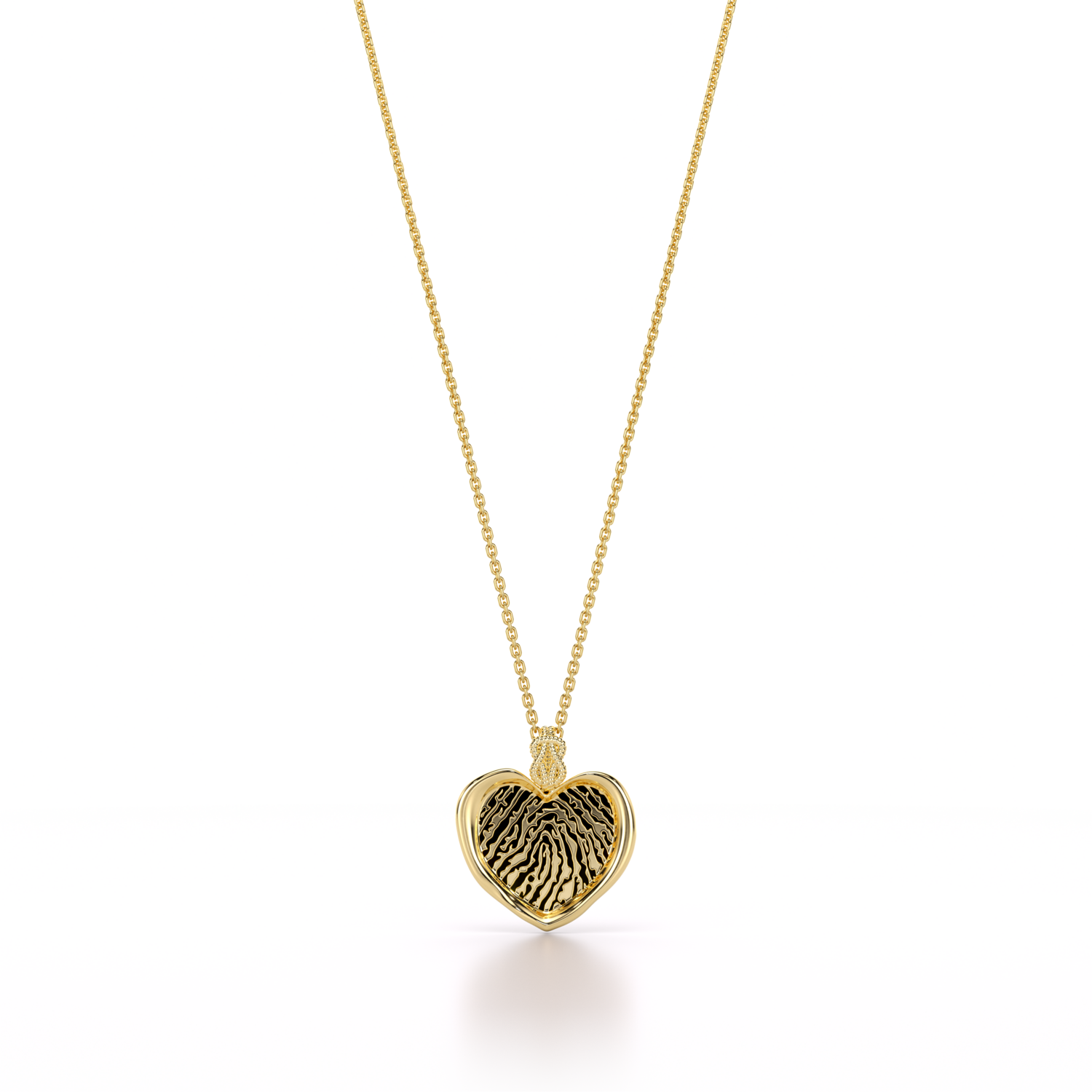 Forever-with-You Large Heart Gold Seal Necklace