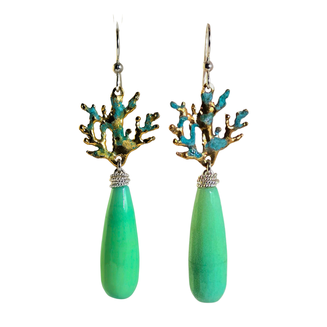 Coral Branches TD Drop Earrings