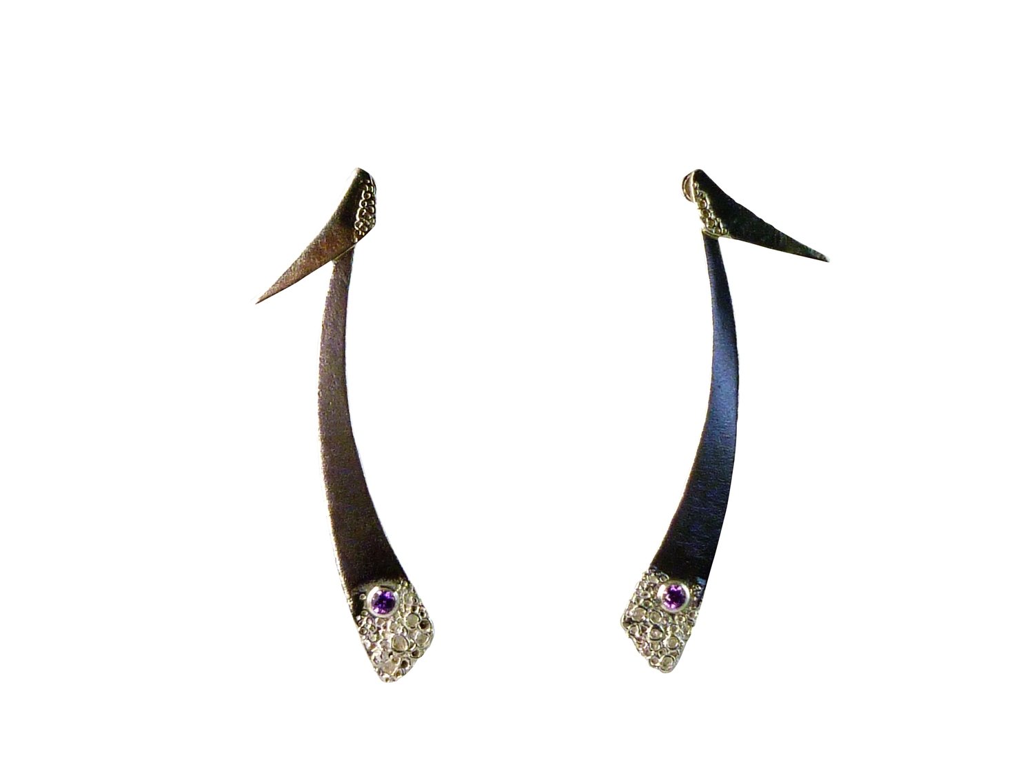 Fever Bush single stone Ear Jacket Earrings