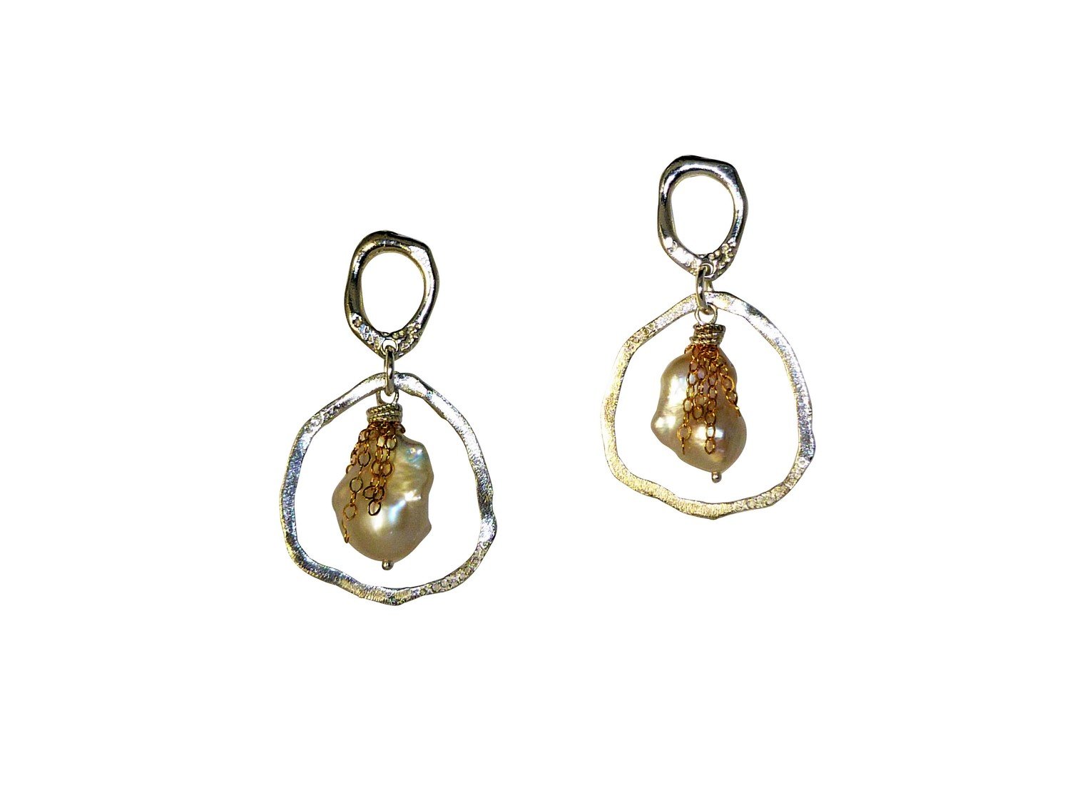 River Rock Pearl Earrings