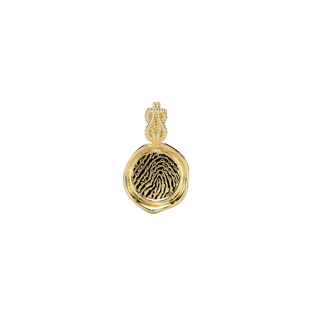 Forever-with-You Mini Round Gold Seal Pendant