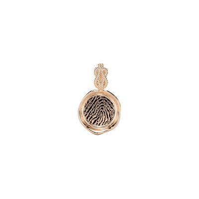 Forever-with-You Rose Gold Mini Round Gold Seal Pendant