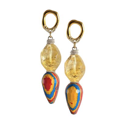 Rainbow Sun Statement Earrings