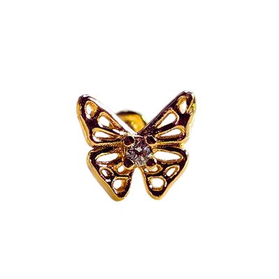 Baby Diamond Skipper Butterfly Stud (Single Cartilage)