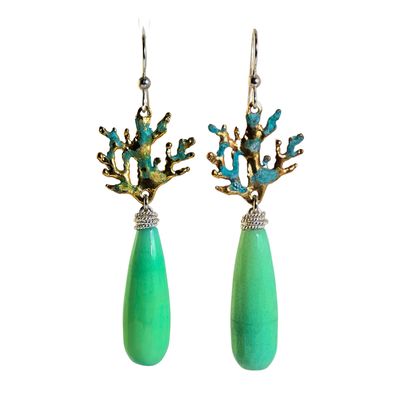 Coral Branches TD Drop Earrings