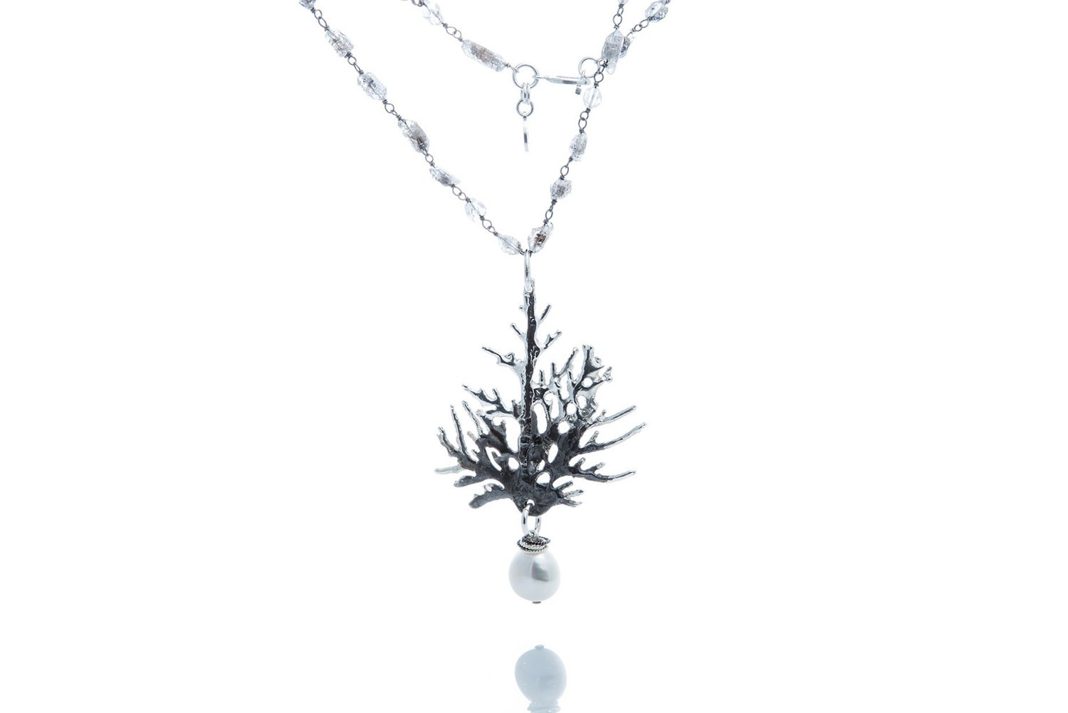 Coral Branches Pendant Necklace