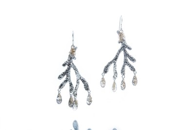 Drifting Coral Branch Chandelier Earrings