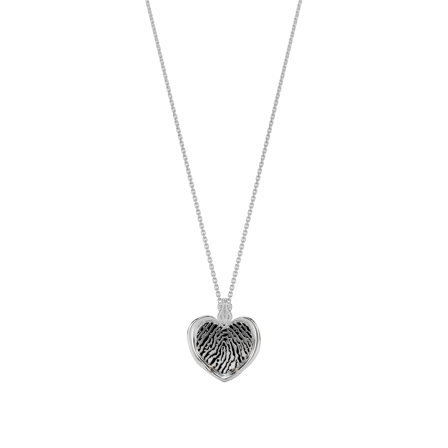 Forever-with-You Petite White Gold Heart Gold Seal Pendant