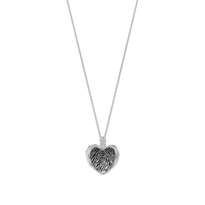 Forever-with-You Petite White Gold Heart Gold Seal Pendant