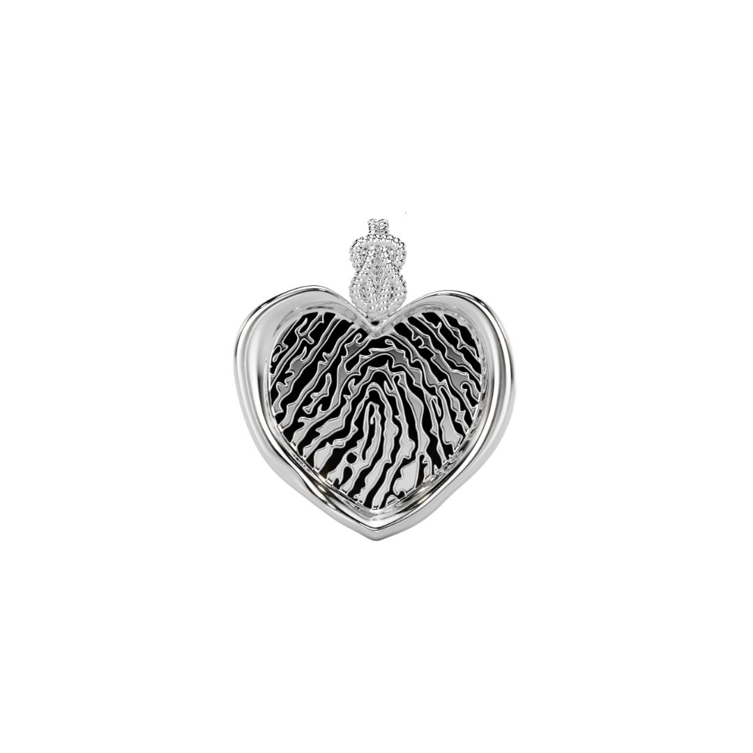 Forever-with-You Petite White Gold Heart Gold Seal Pendant