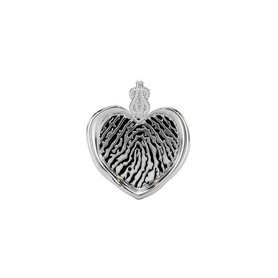 Forever-with-You Petite White Gold Heart Gold Seal Pendant