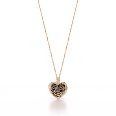 Forever-with-You Petite Rose Heart Gold Seal Pendant