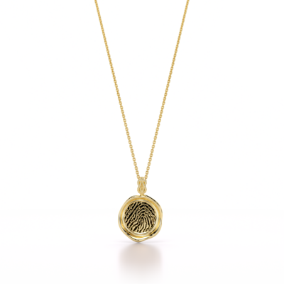 Forever-with-You Petite Round Gold Seal Pendant