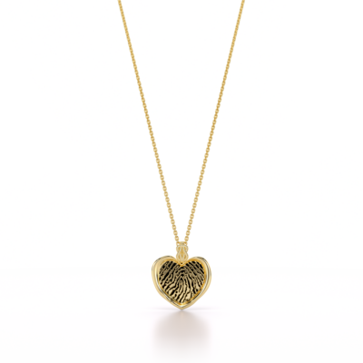 Forever-with-You Large Heart Gold Seal Pendant