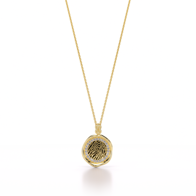Forever-with-You Petite Diamond Gold Seal Pendant