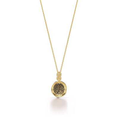 Forever-with-You Mini Round Gold Seal Pendant