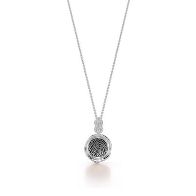 Forever-with-You White Gold Mini Gold Seal Pendant