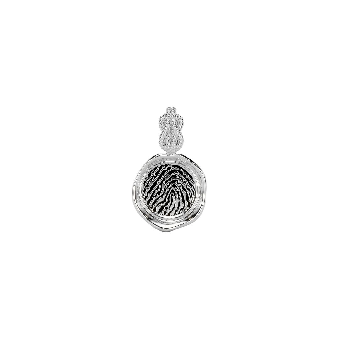 Forever-with-You White Gold Mini Gold Seal Pendant