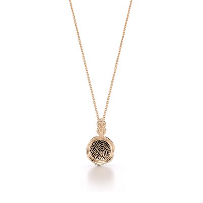 Forever-with-You Rose Gold Mini Round Gold Seal Pendant