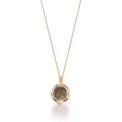 Forever-with-You Rose Gold Medium Round Gold Seal Pendant