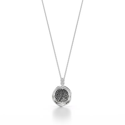 Forever-with-You Sterling Silver Medium Round Gold Seal Pendant