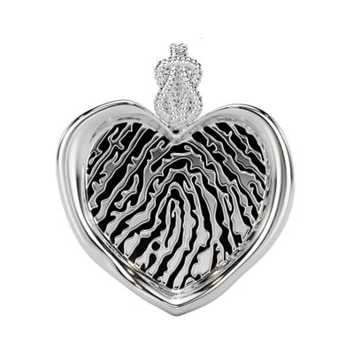 Forever-with-You White Gold Large Heart Gold Seal Pendant
