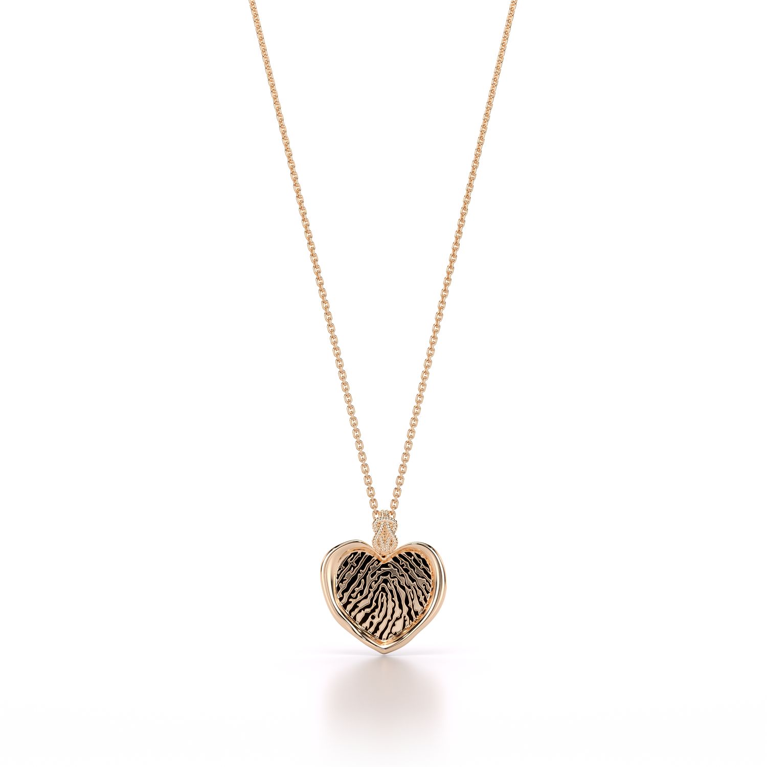 Forever-with-You Rose Gold Large Heart Gold Seal Pendant