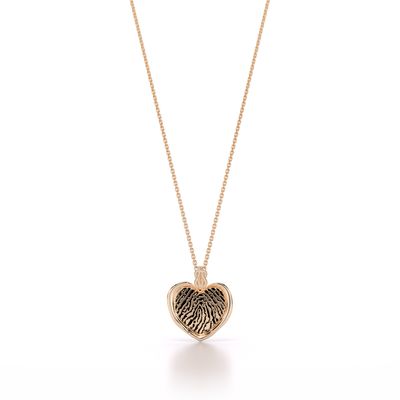 Forever-with-You Rose Gold Large Heart Gold Seal Pendant