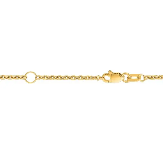 18" 18K Gold Cable Chain