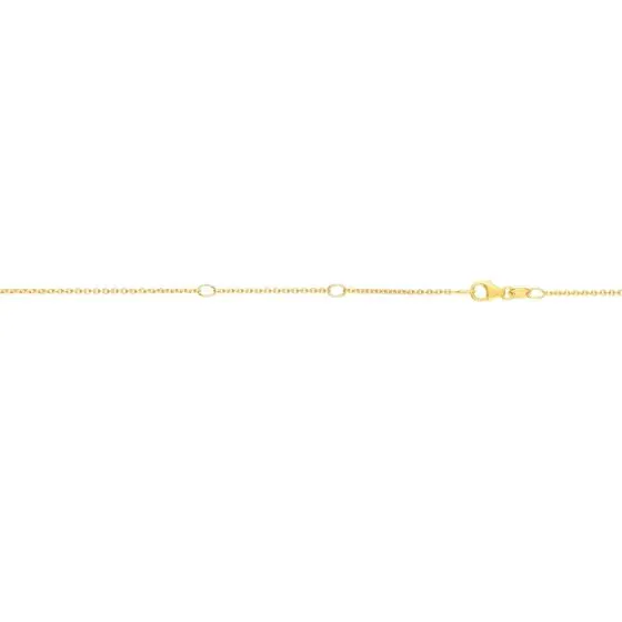 18" Diamond Cut 14K Gold Cable Chain