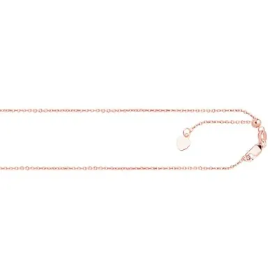 22" Diamond Cut 14K Gold Cable Chain