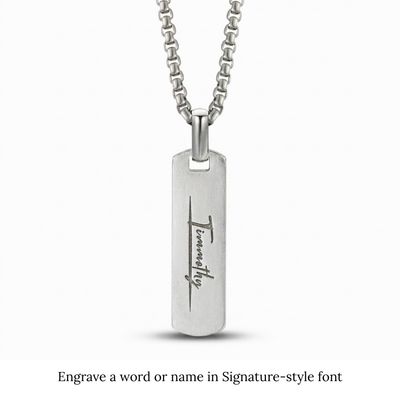 Origin Tag Necklace (silver-tone)