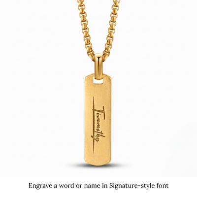 Origin Tag Necklace (gold-tone)