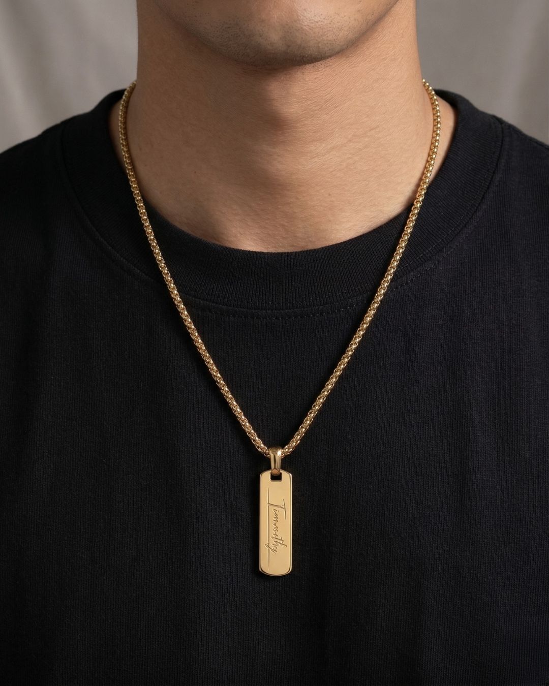 Origin Tag Necklace (gold-tone)