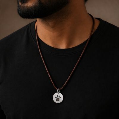 Silver Medal Pendant/Charm-Large