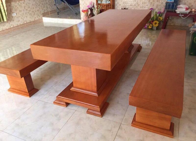 Bàn Ghế Gỗ Nguyên Tấm Cao Cấp