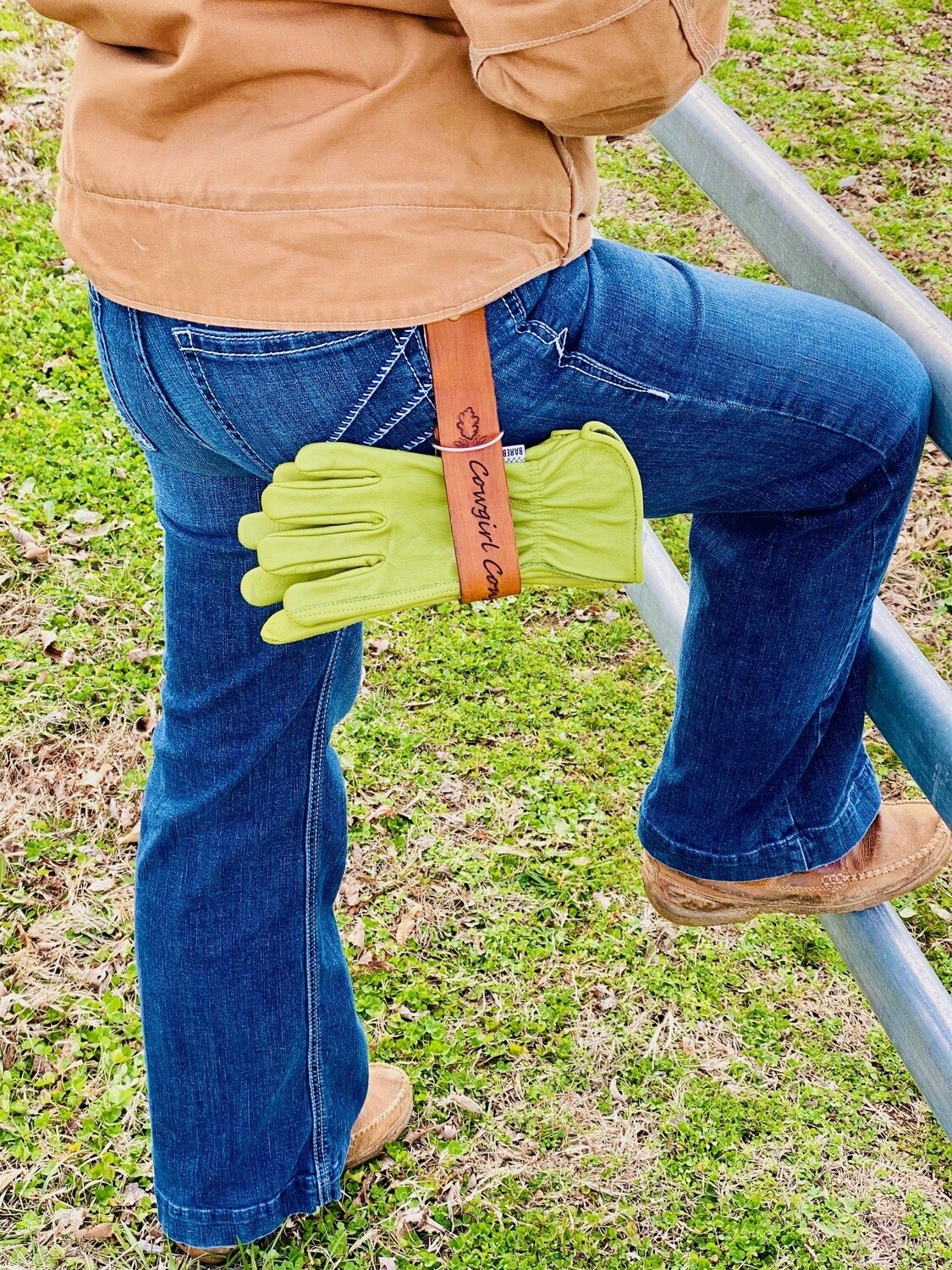 Cowgirl Confident Leather Glove Keeper