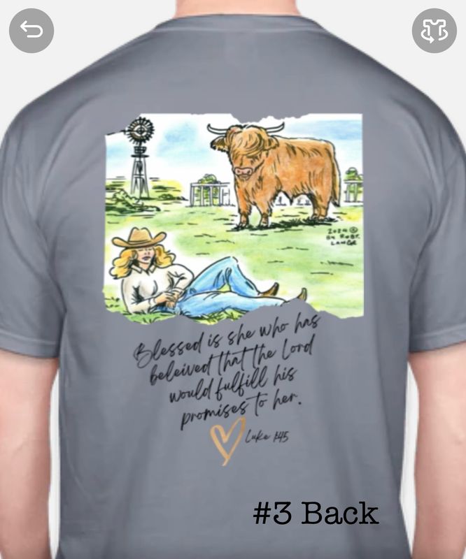 "Blessed in she who has believed..." Cowgirl Confident T-Shirt