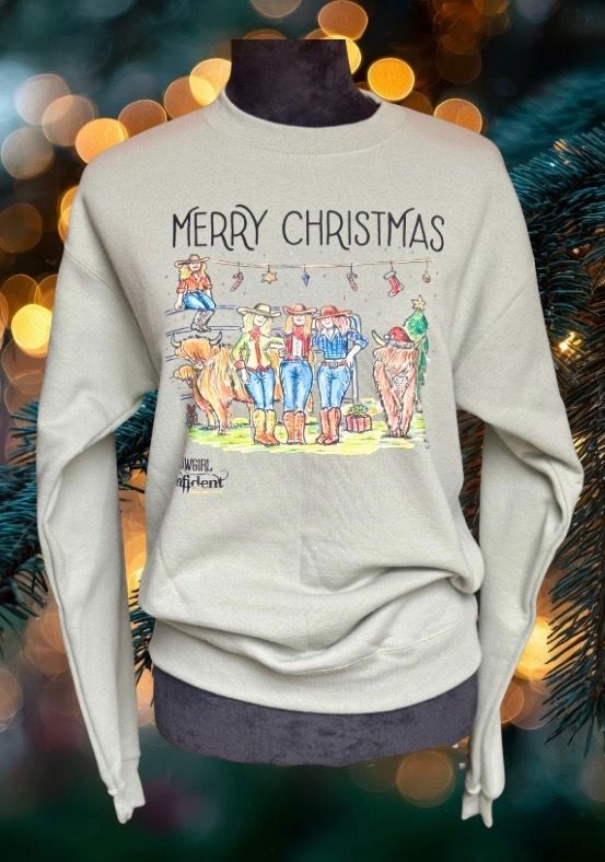 Cowgirl Confident "Merry Christmas" Sweatshirt