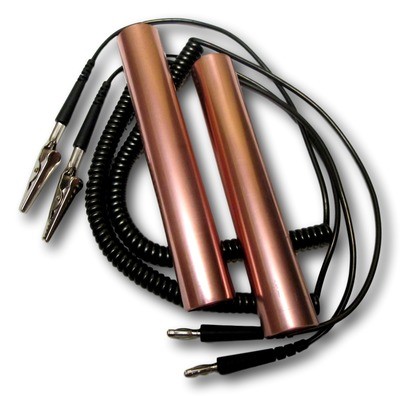 COPPER HANDHELDS & ALLIGATOR CLIP CONNECTING CABLES