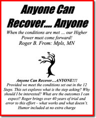 Anyone Can Recover ... Anyone - Roger B. 2019
