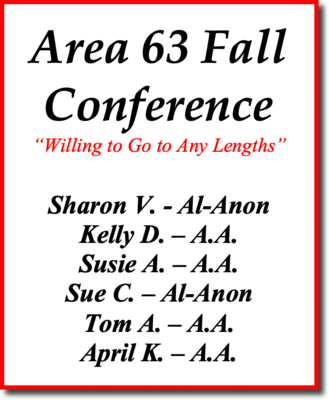 Area 63 Fall Conference - 2020