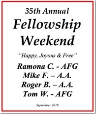35th Al-Anon Fellowship Weekend - 2016